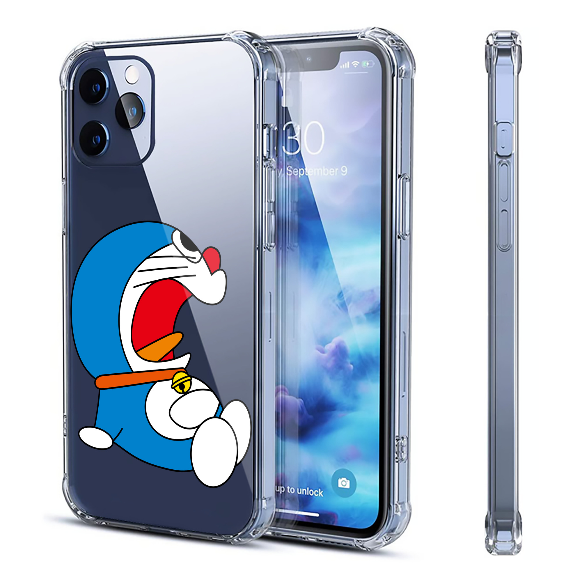 （画像用） ドラえもん Doraemon 【iPhone 12シリーズ対応】透明スマホケース（クリアソフトケース）
